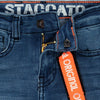 Stct Mid Blue Three Quarter Shorts 1240