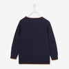 VBR Cycle Logo Contrast Edges Navy Blue Sweater 7692