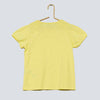 KB Front Lace Style Sleeves Lemon Yellow Top 4450