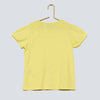 KB Front Lace Style Sleeves Lemon Yellow Top 4450