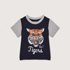 Go Tiger Raglan Sleeves Navy Blue TShirt 358