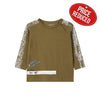 NME IT Baby Printed Green Long-Sleeved T-Shirt 9765