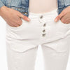 TT Distressed White Skinny Denim 10676