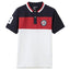 GRD Color Block Patch White Cotton Pique Polo 7390