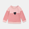 IR Black Heart With Red Stripes Pink Sweatshirt 2982