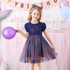 VKT Rainbow Unicorn Navy Frock 6048