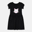 B.X Cat Face Black Pocket Frock 7533
