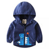 Wapy Applic Dino Fish Light Weight Zipper Hooded 7773