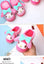 Green Bow White Face Warm Pink Winter Slippers 8324