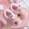 DMG Embroidered Alphabets Pink Warm Shoes 8162