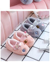 DMG Embroidered Alphabets Pink Warm Shoes 8162