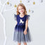 VKT Printed Unicorn Two Tone Navy Blue Frock 8725