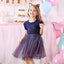 VKT Rainbow Unicorn Navy Frock 6048