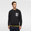 ZR Man Black Sweatshirt With Matching Pocket