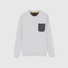 ZR Man Grey Sweatshirt With Matching Pocket