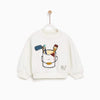 ZR Baby Printed Off-White Sweatshirt