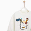 ZR Baby Printed Off-White Sweatshirt