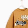 ZR Baby Printed Mustard Sweatshirt