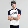 DSL White Raglan Sleeve TShirt