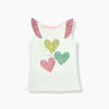 PEP Heart Printed White Top