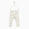 ZR Kids Ribbed Ladybug Pocket Leggings White