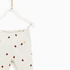 ZR Kids Ribbed Ladybug Pocket Leggings White