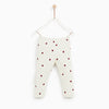 ZR Kids Ribbed Ladybug Pocket Leggings White