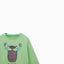ZR Morning Cat Face Green Full Sleeves T Shirt