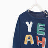 ZR Baby Boy Yeah Blue Sweatshirt