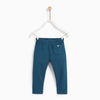 ZR Kids Ribbed Leggings Blue