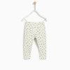 ZR Kids Ribbed Leggings Ecru White