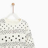 ZR Black Doted White Sweatshirt 380