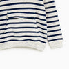 ZR Ecru Blue Stripe Hoodie