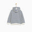 ZR Ecru Blue Stripe Hoodie