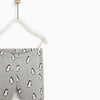 ZR Grey Penguine Printed Legging 10737