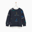 ZR Navy Blue Country Print Boys Sweatshirt