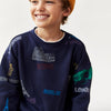 ZR Navy Blue Country Print Boys Sweatshirt