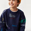 ZR Navy Blue Country Print Boys Sweatshirt