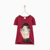 ZR Glitter Girl Flowers Maroon Top