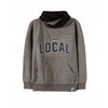 51015 Like A Local Print Grey Mock Neck Hoodie 678