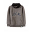 51015 Like A Local Print Grey Mock Neck Hoodie 678