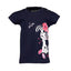 BS Cat Print Navy Blue Girls Tshirt 3781