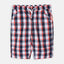 LH Check Box Peach & White Cotton Shorts 7477