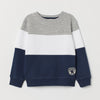 HM Color Block Grey & Blue Sweatshirt 3007