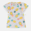 Bab Clb Pineapple Print White Top 3747