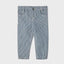 OM Blue And White Vertical Strips Cotton Pant 1172