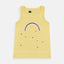 OK Rainbow Printed Light Yellow Tank Top 4787