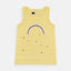 OK Rainbow Printed Light Yellow Tank Top 4787