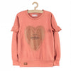 L&S Glitter Heart With Frill Sleeves Sweatshirt 867
