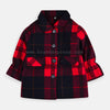 LRL Red & Blue Check Wool Girls Coat 7751